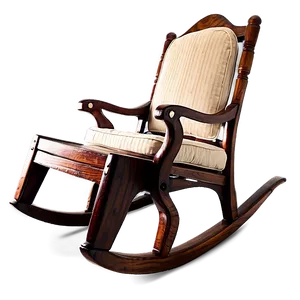 Rocking Chair With Ottoman PNG 06122024