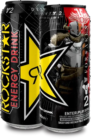 Rockstar Energy Drink Destiny2 Promotion Can PNG image
