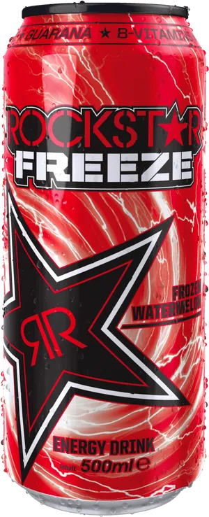 Rockstar Freeze Energy Drink Watermelon Can PNG image
