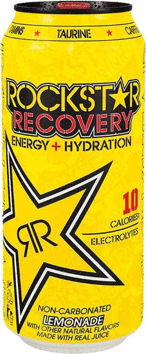 Rockstar Recovery Energy Drink Lemonade Can PNG image