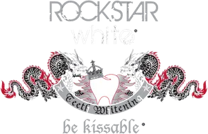 Rockstar White Teeth Whitening Logo PNG image
