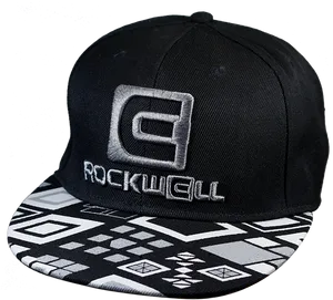 Rockwell Geometric Pattern Snapback Hat PNG