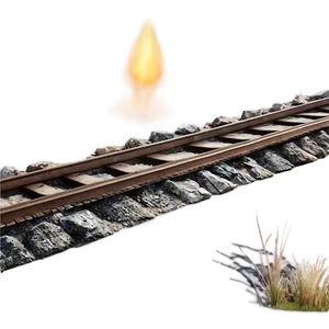 Rocky Terrain Railroad Tracks PNG 30