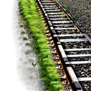 Rocky Terrain Railroad Tracks PNG Ekk62 PNG