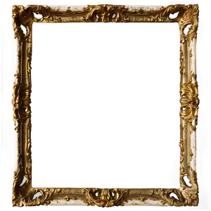 Rococo Mirror Frame PNG 06212024