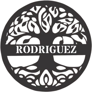 Rodriguez Thug Life Tree Design PNG image