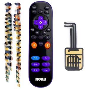 Roku Remote With Buttons Png Unn40 PNG image