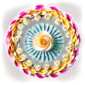 Rolled Flower Cake Topper Png Wfq PNG image