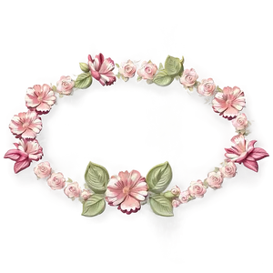 Rolled Flower Frame Embellishment Png Inc PNG image