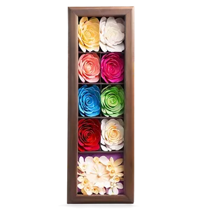 Rolled Flower Shadow Box Art Png 9 PNG image