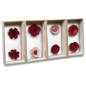 Rolled Flower Shadow Box Art Png 96 PNG image