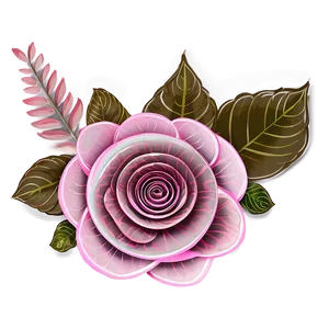 Rolled Flower Stationery Embellishment PNG 06282024