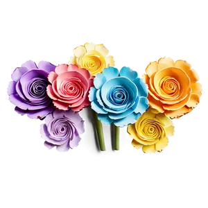 Rolled Flower Stationery Embellishment PNG 06282024