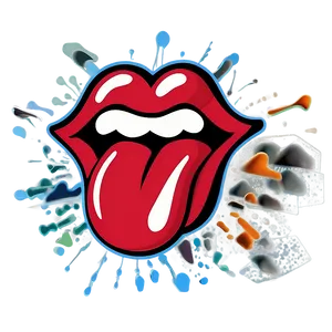 Rolling Stones Tongue Graffiti Style Png Sha2 PNG image