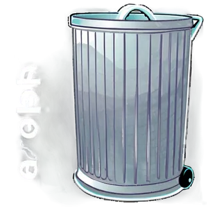 Rolling Trash Bin Outline PNG 05252024 PNG