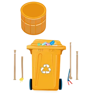 Rolling Trash Bin Outline PNG Sdl62 PNG