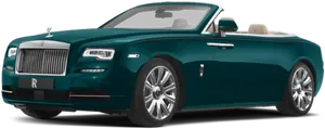 Rolls Royce Dawn Convertible Green PNG image