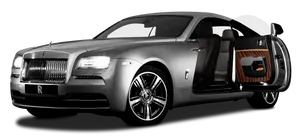 Rolls Royce Wraith With Open Doors PNG image