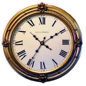 Roman Numerals Wall Clock Png 06262024 PNG image