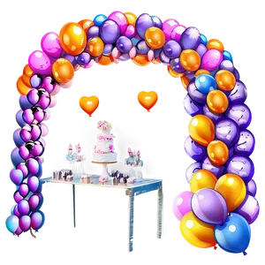 Romantic Balloon Garland Setups PNG Vrt