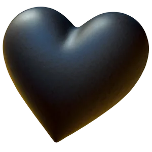 Romantic Black Heart PNG Uft PNG