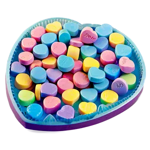 Romantic Candy Hearts Png 1 PNG image