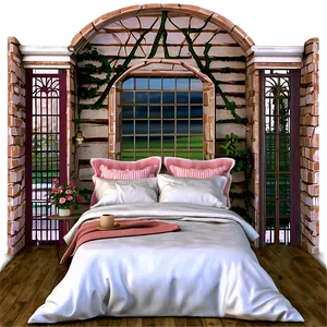 Romantic Cottage Bedroom Png Yfo PNG image