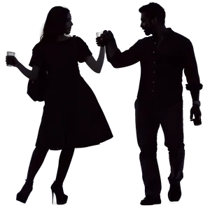Romantic Couple Silhouette PNG 05212024
