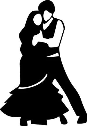 Romantic Dance Silhouette PNG image
