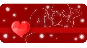 Romantic Embrace Valentine Background
