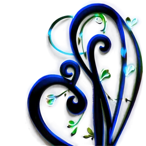 Romantic Flourish Heart PNG Kge43 PNG