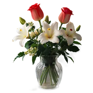 Romantic Flowers In Vase Png 26 PNG image