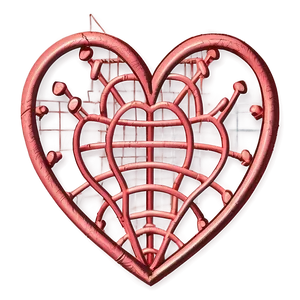 Romantic Heart Line Sketch Png 06262024 PNG image