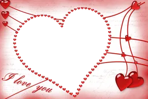 Romantic Heart Photo Frame PNG image