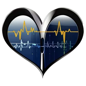 Romantic Heartbeat Illustration Png 06112024 PNG image