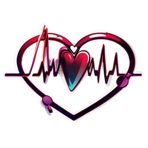 Romantic Heartbeat Illustration Png Gng70 PNG image