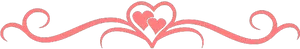 Romantic Hearts Divider PNG image