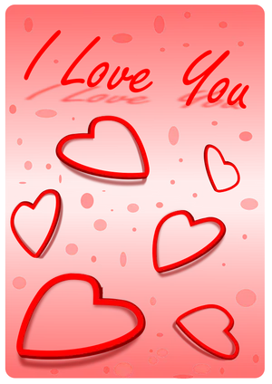 Romantic Hearts Love Declaration