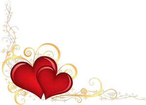 Romantic Heartsand Swirls Design