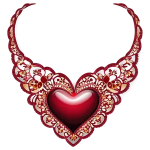 Romantic Lace Heart Png 82 PNG image