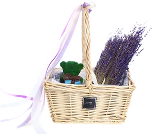 Romantic Lavender Gift Basket PNG image