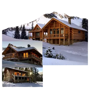 Romantic Log Cabin Getaway PNG 06122024 PNG