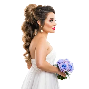 Romantic Long Hair Updo Png 55 PNG image