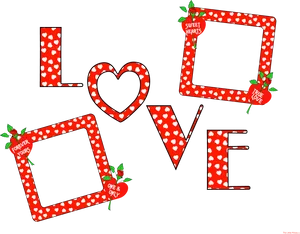 Romantic Love Frameswith Hearts PNG image