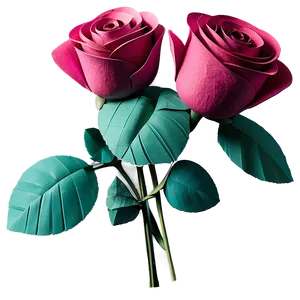 Romantic Paper Rose Bouquet PNG Kgs89 PNG
