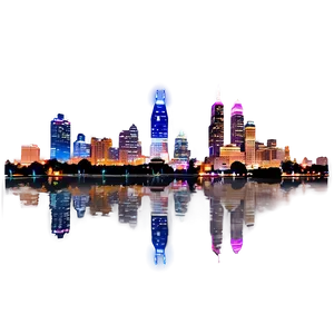 Romantic Philadelphia Skyline At Night Png Ccu75 PNG image