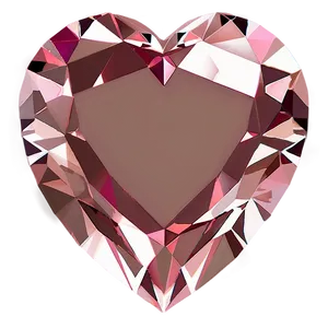 Romantic Pink Heart Diamond Design Png Kvs PNG image