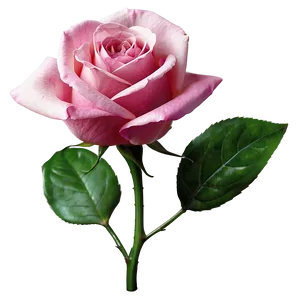 Romantic Pink Rose PNG Txu