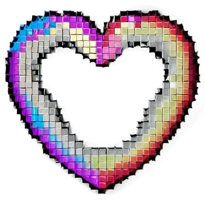 Romantic Pixel Heart Png Anr34 PNG image