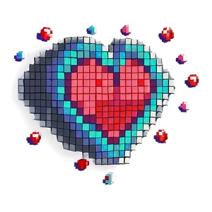 Romantic Pixel Heart Png Ngs36 PNG image